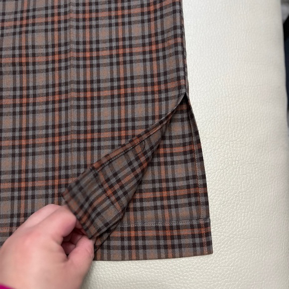 NWT - Minimum Women’s London Plaid Wide Leg Split Hem Trousers- Size 38 / M - Picture 5 of 11